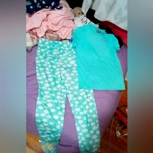 A blue pajama set the sizes are 14 16 from Costco